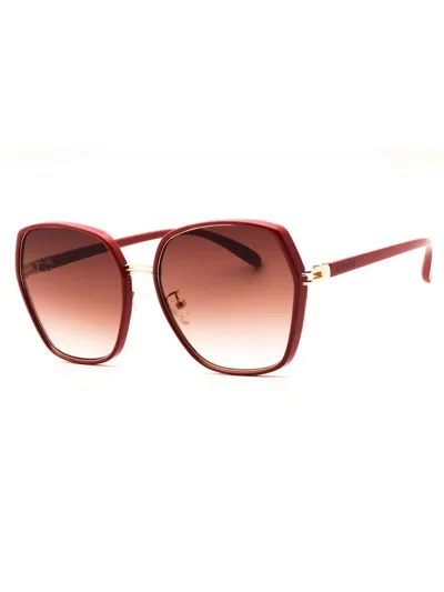 Guess Factory Sleek Rectangular Women's Sunglasses In Red