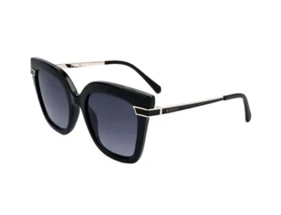 Guess Factory Smoke Gradient Butterfly Ladies Sunglasses Gf00015 01b 51 In ["black"]
