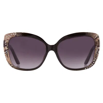 Guess Factory Smoke Gradient Butterfly Ladies Sunglasses Gf0383 05b 57 In Purple