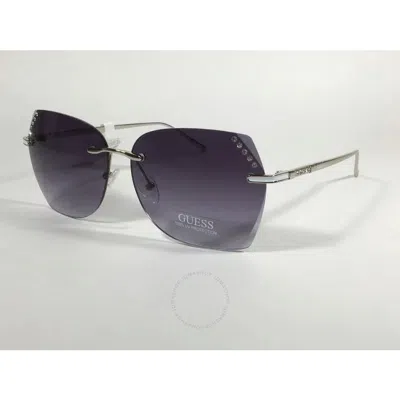 Guess Factory Smoke Gradient Butterfly Ladies Sunglasses Gf0384 10b 61 In Gray
