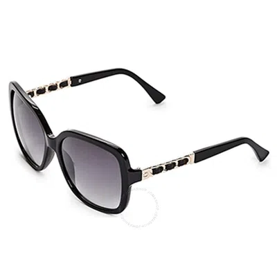 Guess Factory Smoke Gradient Butterfly Ladies Sunglasses Gf6060 01b 61 In Black