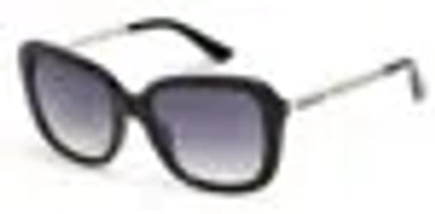 Guess Factory Smoke Gradient Butterfly Ladies Sunglasses Gf6138 01b 55 In ["black"]