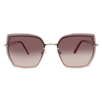 Guess Factory Smoke Gradient Butterfly Ladies Sunglasses Go00042 32b 62 In Multi