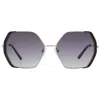Guess Factory Smoke Gradient Geometric Ladies Sunglasses Gf0387 10b 57 In Multi