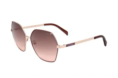 Guess Factory Smoke Gradient Geometric Ladies Sunglasses Gf6168 28b 58