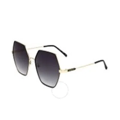 Guess Factory Smoke Gradient Hexagonal Ladies Sunglasses Gf6125 32b 58 In Black