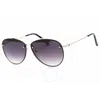 GUESS FACTORY GUESS FACTORY SMOKE GRADIENT PILOT LADIES SUNGLASSES GF0386 10B 63