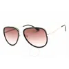 Guess Factory Smoke Gradient Pilot Ladies Sunglasses Gf0417 01b 59 In Black