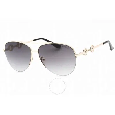 Guess Factory Smoke Gradient Pilot Ladies Sunglasses Gf6171 32b 60 In Gray