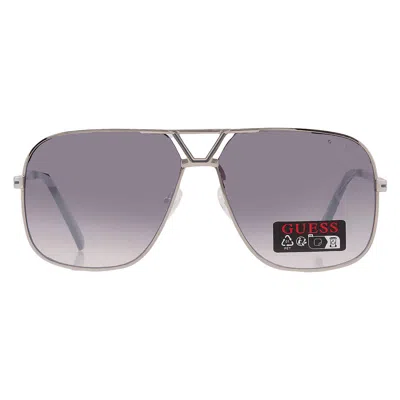 Guess Factory Smoke Gradient Pilot Men's Sunglasses Go00066 10b 61 In Gray