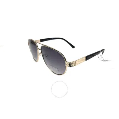 Guess Factory Smoke Gradient Pilot Unisex Sunglasses Gf0414 10b 60 In Black