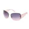Guess Factory Smoke Gradient Rectangular Ladies Sunglasses Go00034 28b 65 In Pink