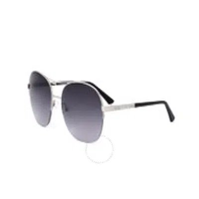 Guess Factory Smoke Gradient Round Ladies Sunglasses Gf6123 10b 59 In Gray