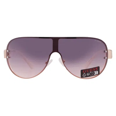 Guess Factory Smoke Gradient Shield Ladies Sunglasses Go00037 32b 00 In Brown