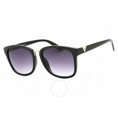 Guess Factory Smoke Gradient Square Ladies Sunglasses Gf0327 01b 57 In Black