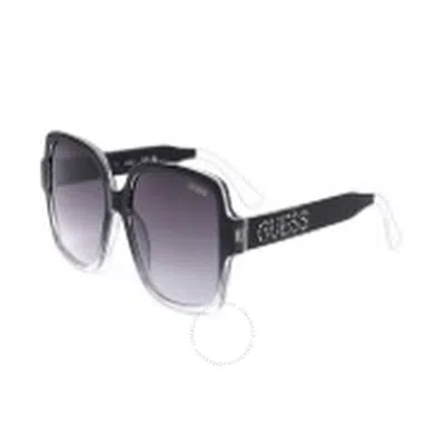Guess Factory Smoke Gradient Square Ladies Sunglasses Gf6134 01b 55 In Black