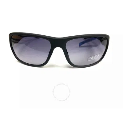 Guess Factory Smoke Gradient Wrap Men's Sunglasses Gf0209 02b 63 In Black