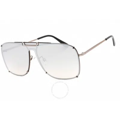 Guess Factory Smoke Mirror Navigator Men's Sunglasses Gf0240 14c 00 In White