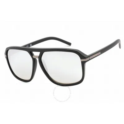 Guess Factory Smoke Mirror Navigator Men's Sunglasses Gf0258 02c 60 In Black