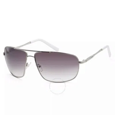 Guess Factory Smoke Mirror Navigator Sunglasses Gf0232 10c 66 In Metallic