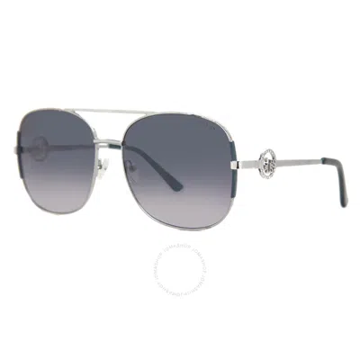 Guess Factory Smoke Mirror Pilot Ladies Sunglasses Gf6127 10c 60 In Gray