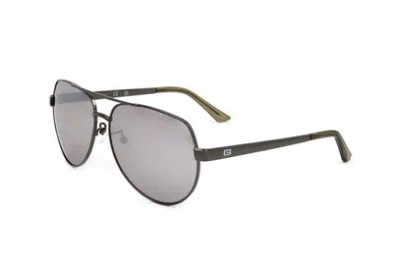 Guess Factory Smoke Mirror Pilot Men's Sunglasses Gf0215 08c 60