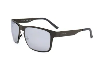 Guess Factory Smoke Mirror Rectangular Men's Sunglasses Gf0197 20c 55
