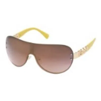 Guess Factory Smoke Mirror Shield Ladies Sunglasses Go00037 32c 00 In Neutral