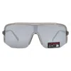 Guess Factory Smoke Mirror Shield Men's Sunglasses Go00054 20c 00 In Gray
