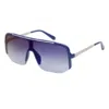 Guess Factory Smoke Mirror Shield Men's Sunglasses Go00054 90c 00 In Blue