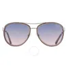 Guess Factory Smoke Pilot Ladies Sunglasses Gf6188 20b 57 In Grey