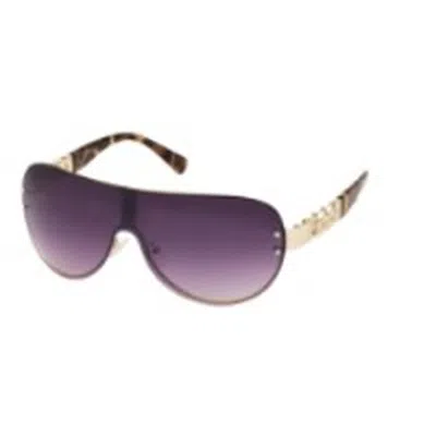 Guess Factory Smoke Shield Ladies Sunglasses Go00037 32a 00 In Gold