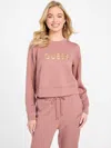 Guess Factory Sol Logo Sweatshirt In Pink