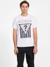 Guess Factory Solmo Iridescent Logo Tee In White