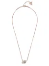 Guess Factory Sparkle Barrel Necklace In Silver