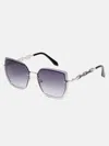 Guess Factory Square Chain-link Metal Sunglasses