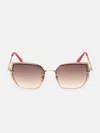 Guess Factory Square Chain-link Metal Sunglasses