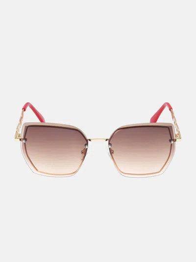 Guess Factory Square Chain-link Metal Sunglasses