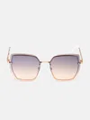 Guess Factory Square Chain-link Metal Sunglasses