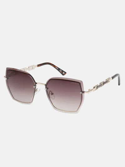 Guess Factory Square Chain-link Metal Sunglasses