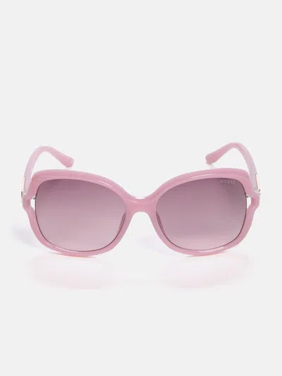 Guess Factory Square Cutout Sunglasses In Purple