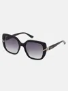 Guess Factory Square Plastic Sunglasses In Black