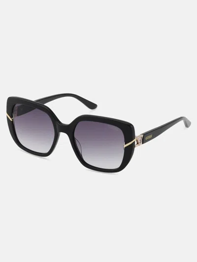 Guess Factory Square Plastic Sunglasses In Black