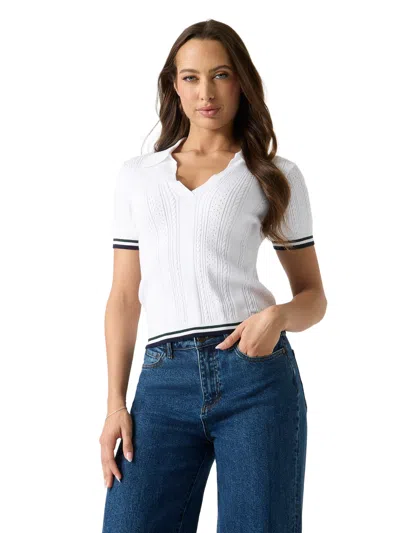 Guess Factory Ss Genesis Sweater In White