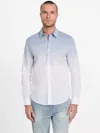 Guess Factory Stefano Gradient Long-sleeve Shirt In White