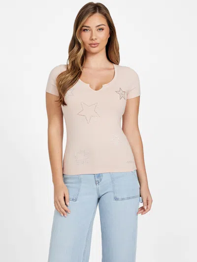 Guess Factory Stella Star Tee In White