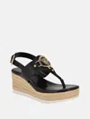 Guess Factory Stenny Thong Espadrille Sandal In Black