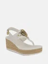 Guess Factory Stenny Thong Espadrille Sandal In White