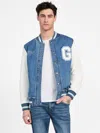 Guess Factory Stephen Denim Flight Jacket In Multi