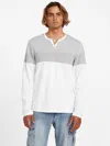 Guess Factory Stetson Split Long-sleeve Tee In Blue